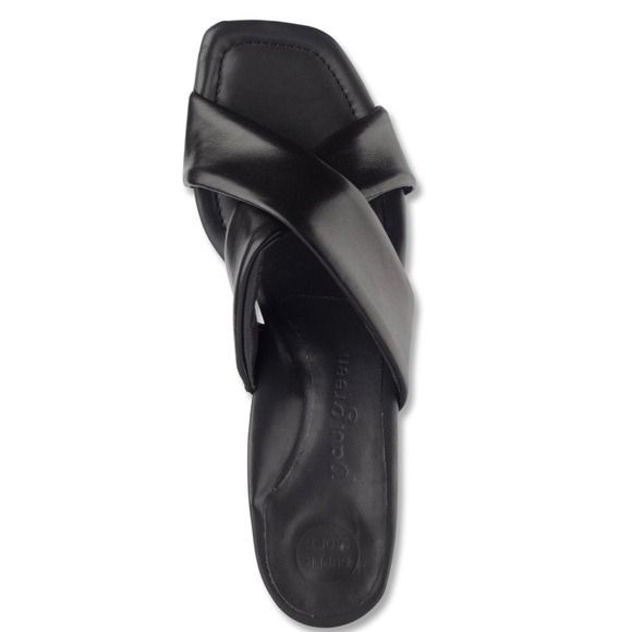 Paul Green Black Leather Crisscross Mules – Size 9 (Runs Small, Fits Like 8/8.5) - Picture 2 of 7
